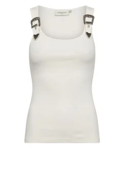 New Copenhagen Muse Baby Rib Top With Belt Detail Siv | White... | | Little Soho