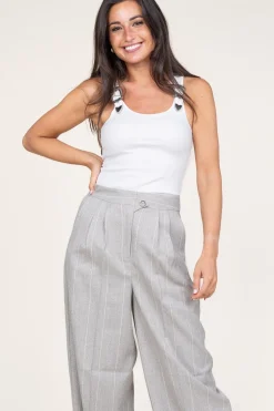 New Copenhagen Muse Baby Rib Top With Belt Detail Siv | White... | | Little Soho