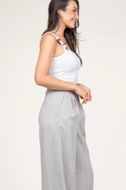 New Copenhagen Muse Baby Rib Top With Belt Detail Siv | White... | | Little Soho