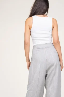 New Copenhagen Muse Baby Rib Top With Belt Detail Siv | White... | | Little Soho