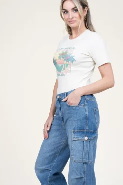 Sale ba&sh Babyrib T-Shirt With Print Cerena | Natural... | | Little Soho