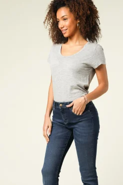 Cheap American Vintage Basic Round Neck T-Shirt Jacksonville | Grey... | | Little Soho