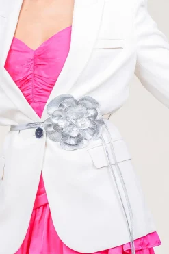 Best Sale Little Soho Belt With Flower Detail Flower | Silver... | |