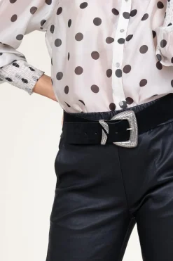 Best Sale Berenice Belt With Silver Colored Buckle Odile | Black... | | Little Soho