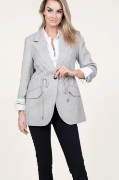 Discount Co'Couture Blazer With Drawstrings Winnie | Grey... | | Little Soho