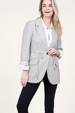Discount Co'Couture Blazer With Drawstrings Winnie | Grey... | | Little Soho