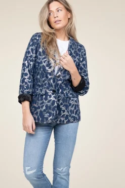 Sale Co'Couture Blazer With Sequins Segal | Blue... | | Little Soho