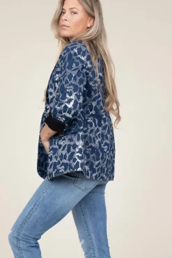 Sale Co'Couture Blazer With Sequins Segal | Blue... | | Little Soho