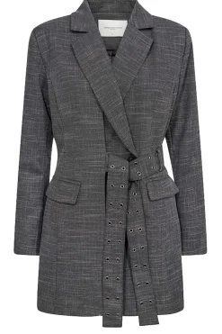 Hot Copenhagen Muse Blazer With Tie Belt Tonnie | Grey... | | Little Soho