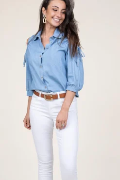 New Liu Jo Blouse Met Open Schouders Hole | Blue... | | Little Soho