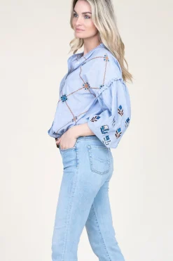 Flash Sale Stella Forest Blouse With Embroidery Amalia | Blue... | | Little Soho