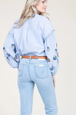 Flash Sale Stella Forest Blouse With Embroidery Amalia | Blue... | | Little Soho