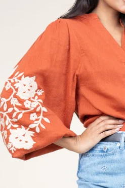 Online Stella Forest Blouse With Embroidery Gabriella | Rust... | | Little Soho