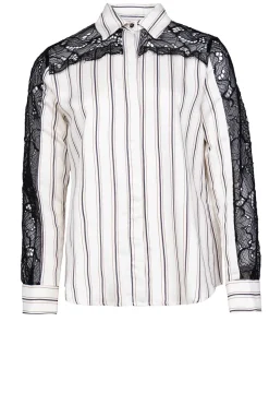 Store Kocca Blouse With Lace Sleeves Roxana | White... | | Little Soho