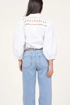 Flash Sale Aaiko Blouse With Openwork Details Paiva | Natural... | | Little Soho