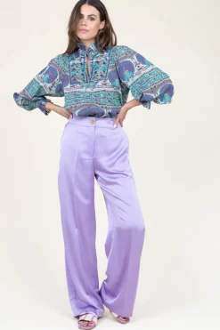 Online Antik Batik Blouse With Print And Embroidery Tala | Blue... | | Little Soho