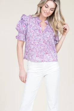Best Berenice Blouse With Print Camalda | Pink... | | Little Soho