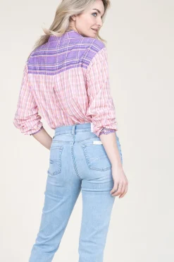 Store Berenice Blouse With Print Cool Spring | Pink... | | Little Soho