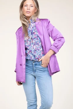 Hot Suncoo Blouse With Print Laura | Blue... | | Little Soho