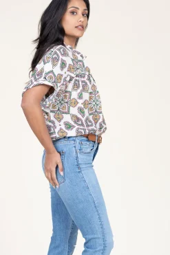 Cheap Louizon Blouse With Print Minya | Natural... | | Little Soho