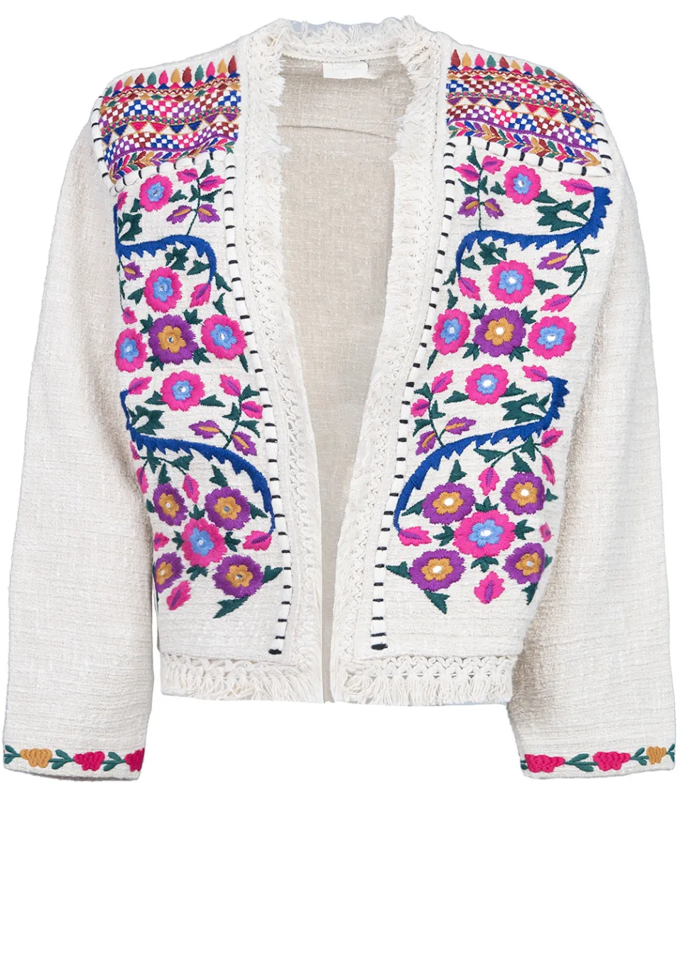 Hot Louizon Boucle Jacket With Embroidery Orence | Natural... | | Little Soho