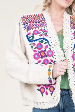 Hot Louizon Boucle Jacket With Embroidery Orence | Natural... | | Little Soho