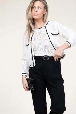 Hot Suncoo Boucle Openwork Cardigan Giany | Natural... | | Little Soho