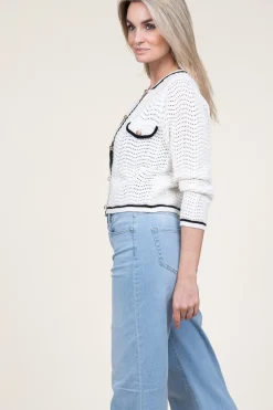 Hot Suncoo Boucle Openwork Cardigan Giany | Natural... | | Little Soho