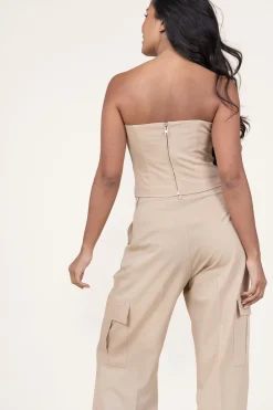 New Herskind Bustier Top With Zipper Cosima | Beige... | | Little Soho