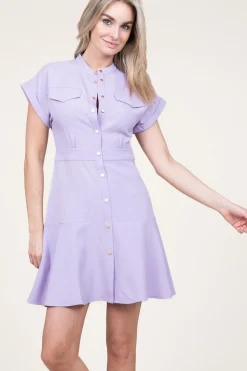 Sale Suncoo Button-Down Dress Coline | Purple... | | Little Soho