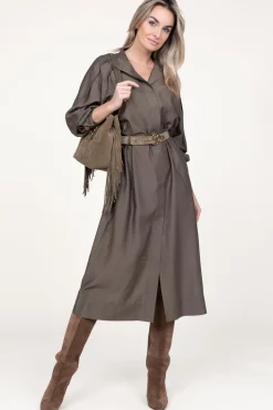 New Second Female Button-Through Dress Mazar | Green... | | Little Soho