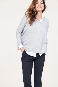 Clearance Absolut Cashmere Cashmere Sweater Camille | Grey... | | Little Soho