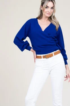 Flash Sale Absolut Cashmere Cashmere Wrap Sweater Belinda | Blue... | | Little Soho