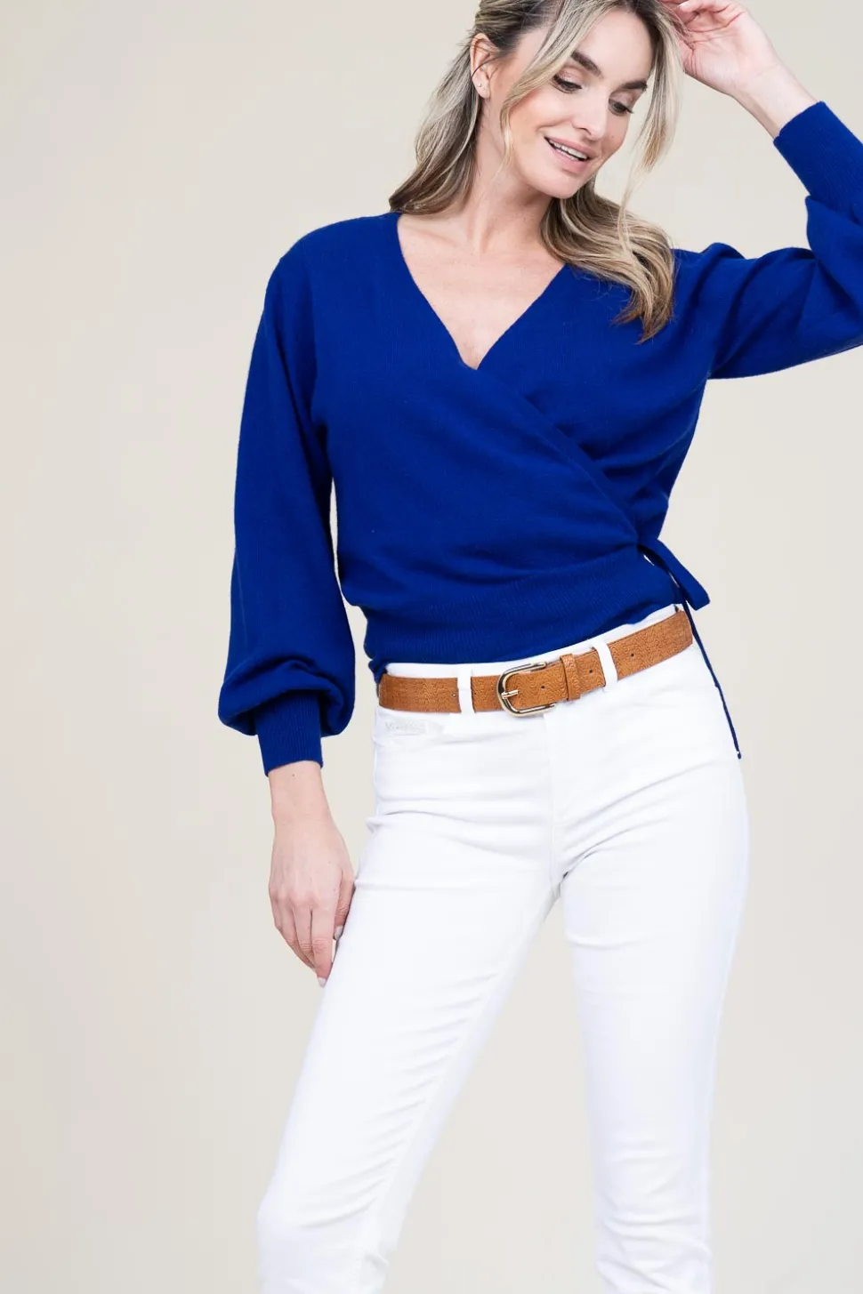 Flash Sale Absolut Cashmere Cashmere Wrap Sweater Belinda | Blue... | | Little Soho