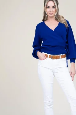 Flash Sale Absolut Cashmere Cashmere Wrap Sweater Belinda | Blue... | | Little Soho