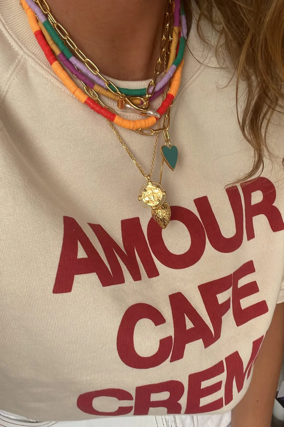 Best Sale Mimi et Toi Coloured Beaded Necklace Fleur | Orange/Pink... | | Little Soho