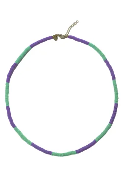 Hot Mimi et Toi Coloured Beaded Necklace Fleur | Green/Purple... | | Little Soho