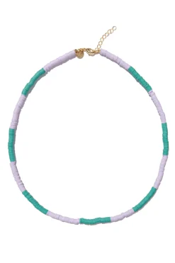 Fashion Mimi et Toi Coloured Beaded Necklace Fleur | Lilac/Turquoise... | | Little Soho