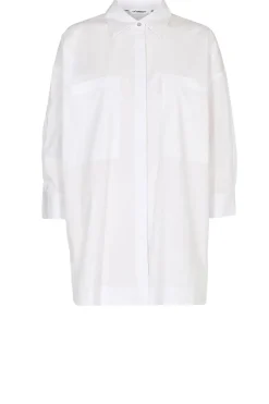 Shop Co'Couture Cotton Blouse With Pockets Cotton | White... | | Little Soho