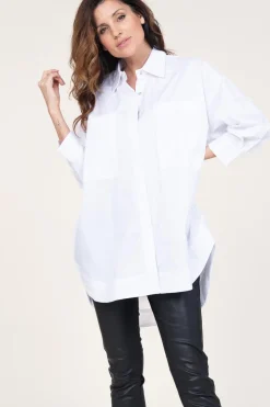 Shop Co'Couture Cotton Blouse With Pockets Cotton | White... | | Little Soho