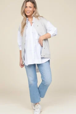 Shop Co'Couture Cotton Blouse With Pockets Cotton | White... | | Little Soho