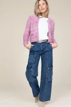 Best Co'Couture Cotton Denim Cargo Pants Vika | Blue... | | Little Soho