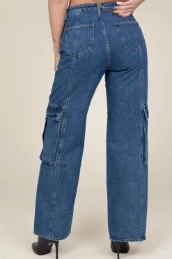 Best Co'Couture Cotton Denim Cargo Pants Vika | Blue... | | Little Soho