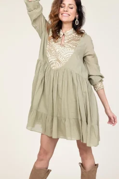 Sale Greek Archaic Kori Cotton Dress Alexa | Green... | | Little Soho