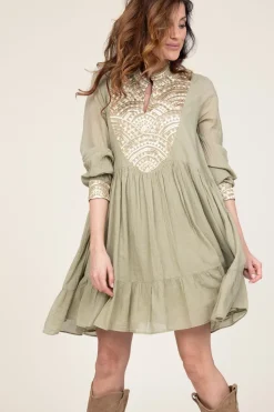 Sale Greek Archaic Kori Cotton Dress Alexa | Green... | | Little Soho