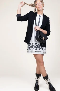 Store Kocca Cotton Embroidery Dress Bettina | Black & White... | | Little Soho