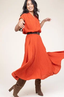 Outlet Stella Forest Cotton Mix Midi Skirt Ophelia | Rust... | | Little Soho