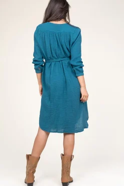 Sale Louizon Cotton Mousseline Dress Nala | Blue... | | Little Soho