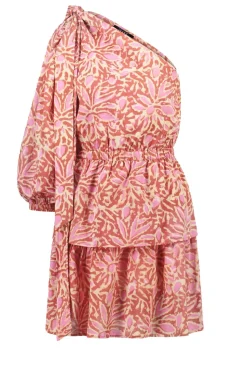 Sale Ibana Cotton One-Shoulder Dress Daffi | Pink... | | Little Soho