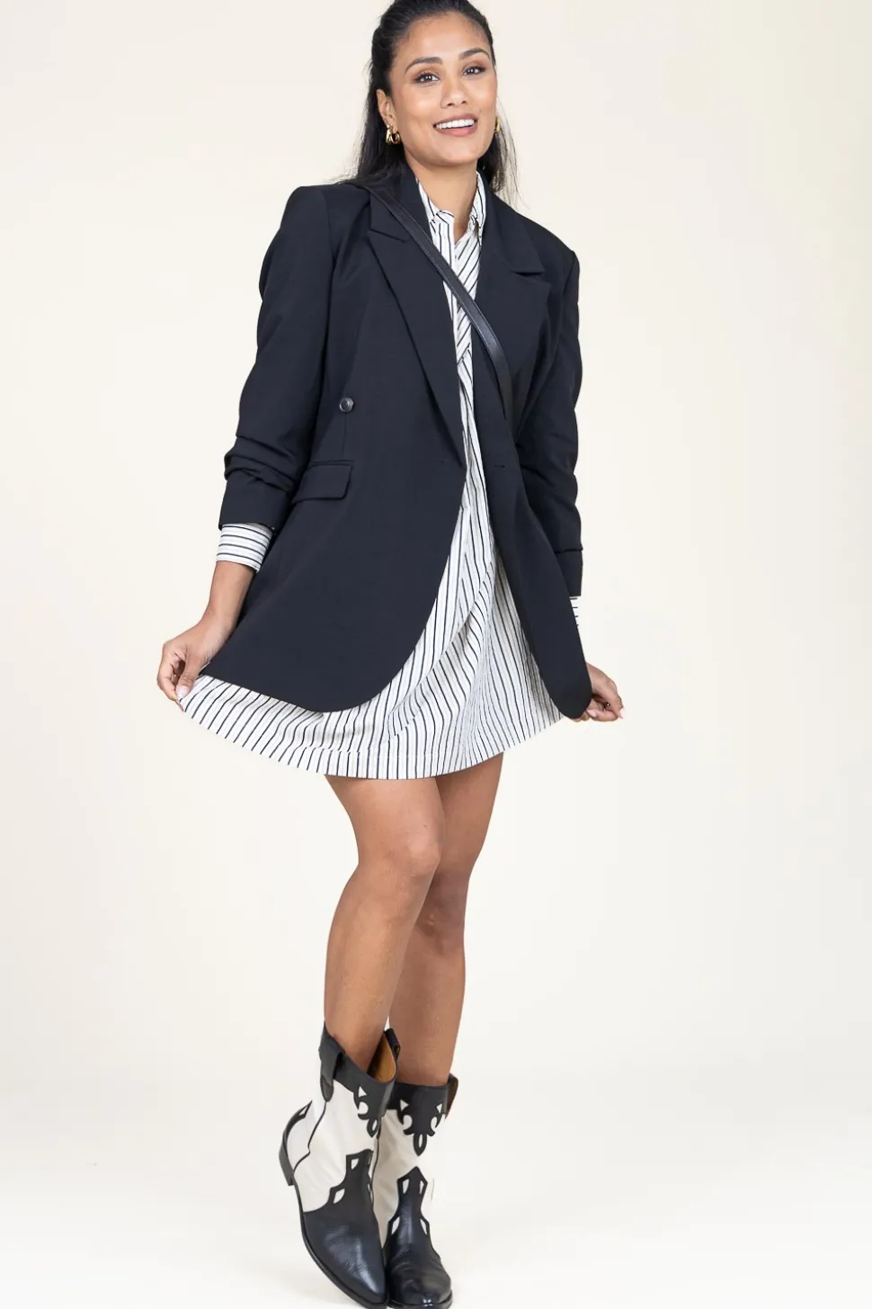 Online ba&sh Cotton Striped Dress Fadia | Natural... | | Little Soho